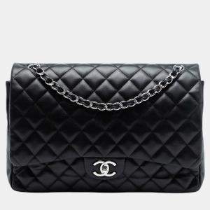 مملوكة مسبقًا Chanel Black Maxi Classic Lambskin Double Flap