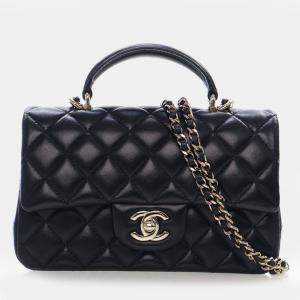 مملوكة مسبقًا Chanel Classic Flap Mini Lambskin Leather Rectangular Top Handle Bag