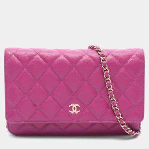 مملوكة مسبقًا Chanel Matelasse Shoulder Bag In Grained Calfskin Caviar Pink
