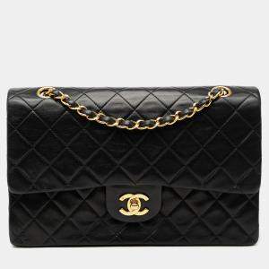 مملوكة مسبقًا Chanel Black Medium Classic Lambskin Double Flap