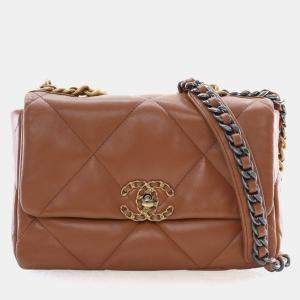 Pre Owned Chanel Medium Lambskin 19 Flap Bag