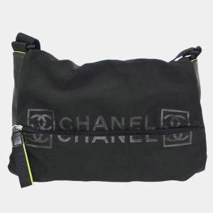 Pre Owned Chanel Black Nylon Sport Line Shoulder Bag