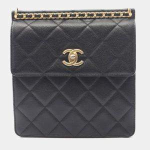 مملوكة مسبقًا Chanel Matelasse Backpack Bag In Grained Calfskin Leather Black