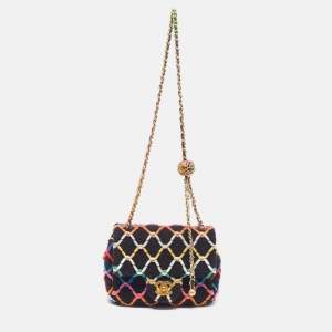 مملوكة مسبقًا Chanel Pearl Crush Mini Multicolor Tweed Square Flap Bag