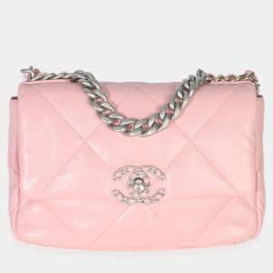 مملوكة مسبقًا Chanel Light Pink Quilted Lambskin Small Chanel 19 Flap Bag
