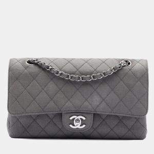 Pre Owned Chanel Medium Classic Suede Double Flap