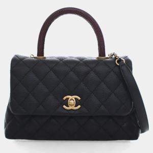 Pre Owned Chanel Small Caviar Coco Handle Bag