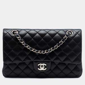 مملوكة مسبقًا Chanel Black Medium Classic Lambskin Double Flap