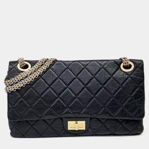 مملوكة مسبقًا Chanel Black Leather Vintage 2.55 Bag 35