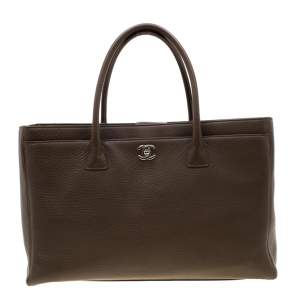 مملوكة مسبقًا Chanel Brown Leather Cerf Executive Tote
