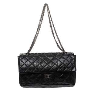 مملوكة مسبقًا Chanel Black Quilted Leather Reissue 2.55 Classic 227 Flap Bag
