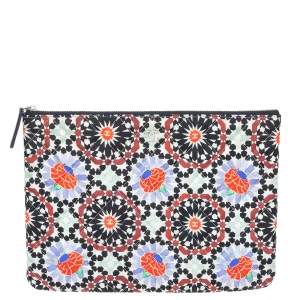 Pre Owned Chanel Multicolored Printed Quilted Fabric Dubai O Case Clutch