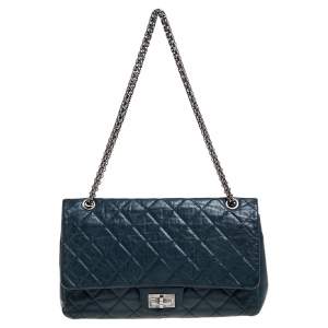 مملوكة مسبقًا Chanel Teal Quilted Leather Reissue 2.55 Classic 227 Flap Bag