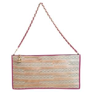 Pre Owned Chanel Beige/Pink Pony Hair Pochette