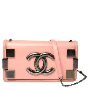 مملوكة مسبقًا Chanel Pink Plexiglass and Leather Boy Brick Flap Bag