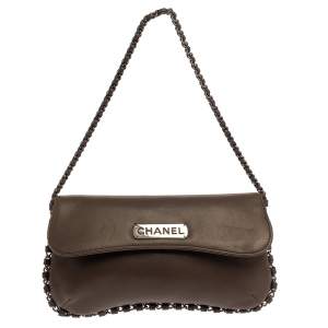 مملوكة مسبقًا Chanel Dark Beige Leather Chain Around Flap Bag