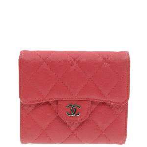 Chanel Red Caviar Leather Wallet