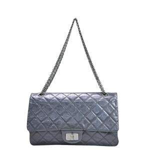 Chanel Grey Calfskin Leather 2.55 Reissue 227 Double Flap Bag