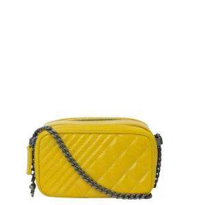 Chanel Yellow Leather Coco Boy Camera Bag