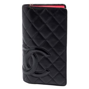 Chanel Black Quilted Leather CC Cambon Wallet