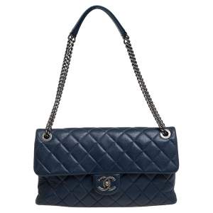 Chanel Navy Blue Quilted Leather 31 Rue Cambon Flap Bag