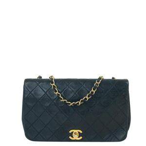 Chanel Black Quilted Leather Vintage CC Flap Bag