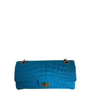Chanel Blue Satin Vintage Flap Bag 