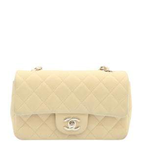 Chanel Beige Caviar Leather Flap Bag