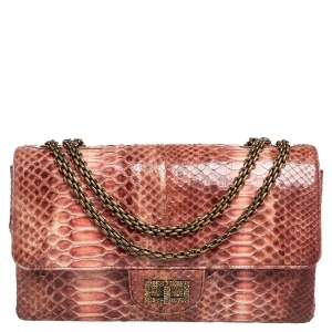 Chanel Ombre Red Python 2.55 Reissue Classic 226 Flap Bag