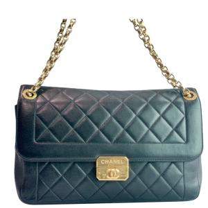 Chanel Blue Quilted Lambskin Leather Chic With Me Bag