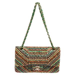 مملوكة مسبقًا Chanel Multicolor Quilted Tweed Medium Classic Double Flap Bag