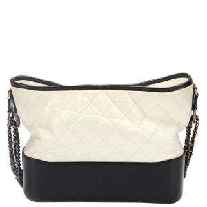 Chanel White Leather Medium Gabrielle Shoulder Bag