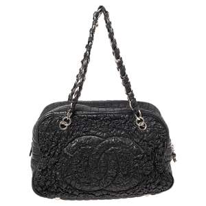 Chanel Black Gathered Leather CC Bag