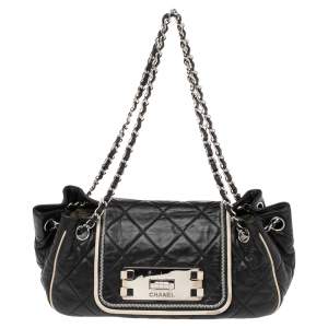 Chanel Black Quilted Leather Accordion Shoulder Bag