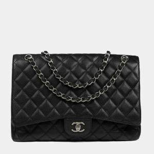 Chanel Black Quilted Leather Maxi Classic Flap Bag