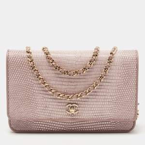 Chanel Lilac Lizard WOC Bag
