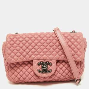 Chanel Pink Microquilted Leather Mini CC Flap Bag