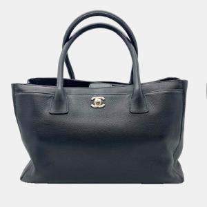 Pre Owned Chanel Black Caviar Leather Executive Tote Bag