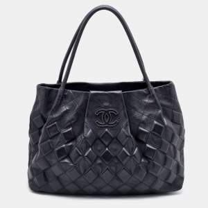Chanel Black Quilted Leather Sloane Square Tote