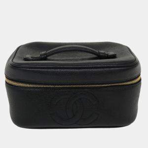 Pre Owned Chanel Black Leather CC Vanity Case