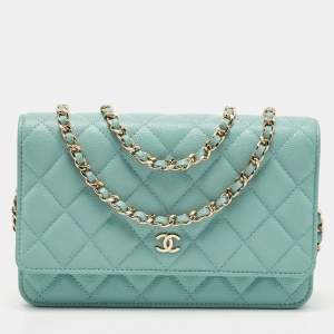 Chanel Celeste Quilted Caviar Leather CC Wallet on Chain 
