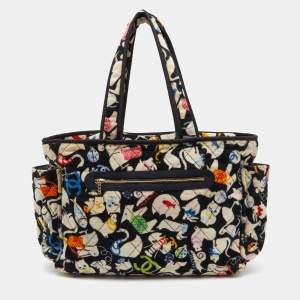 Pre Owned Chanel Multicolor Printed Cotton Terry Baby Diaper Bag