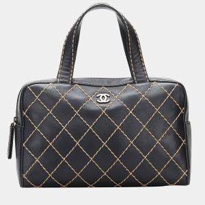 Chanel Black CC Wild Stitch Handbag