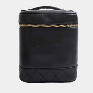 Chanel Black Leather CC Vanity Case