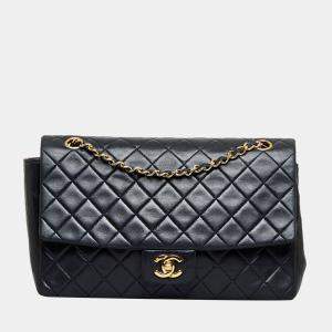 Chanel Black Leather Classic Small Single Flap Shoulder Bag