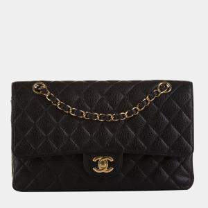 Chanel Black Medium Classic Caviar Double Flap