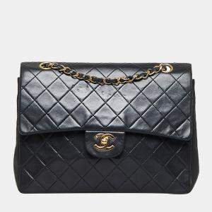 Chanel Black Medium Classic Lambskin Double Flap