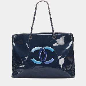 Chanel  Navy Blue Tote Bag