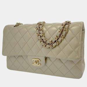 Chanel Gold Leather Classic Double Flap Bag