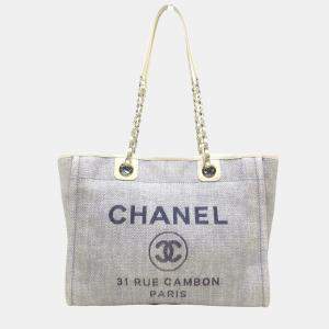 Chanel Blue Denim Deauville tote Bag